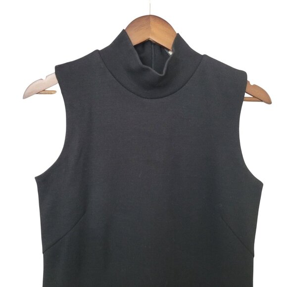 Banana Republic Black Sleeveless Wool Blend Mock Neck Top Womens Size 10 - Picture 5 of 8